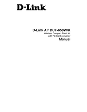 D-Link Air DCF-650K Manual