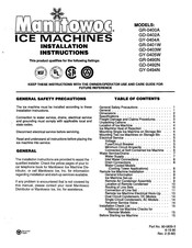 Manitowoc GD-0492N Installation Instructions Manual