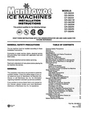 Manitowoc GR0690N Installation Instructions Manual