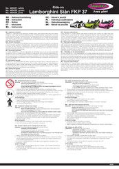 Jamara Lamborghini Sián FKP 37 Instructions Manual
