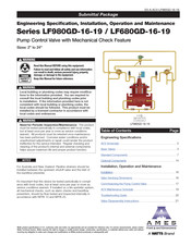 Watts AMES LF980GD-16-19 Series Installation, Operation And Maintenance Manual
