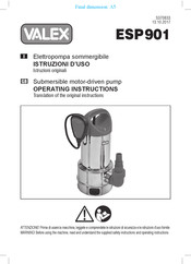Valex ESP901 Operating Instructions Manual