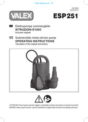 Valex ESP251 Operating Instructions Manual