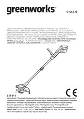GreenWorks STF314 Operator's Manual