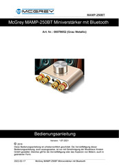 McGrey MAMP-250BT Operating Instructions Manual