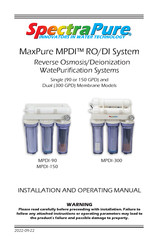 SpectraPure MaxPure MPDI-90 GPD Installation And Operating Manual