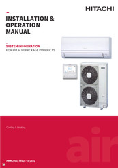 Hitachi RAS-4FSNME Installation & Operation Manual