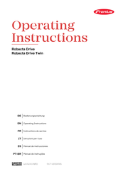 Fronius Robacta Operating Instructions Manual