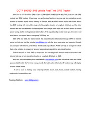 Carscop CCTR-800 Manual