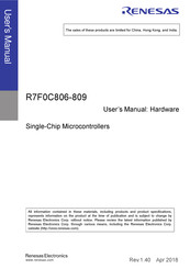 Renesas R7F0C806 User Manual
