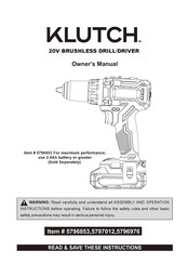 Klutch 5797012 Owner's Manual