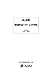 ASTRO VG-845 Instruction Manual