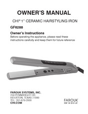 Farouk GF6288 Owner's Instructions Manual