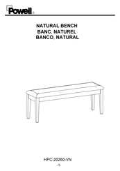 Powell Ellie Bench Manual
