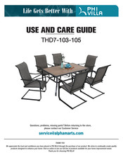 PHI VILLA THD7-103-105 Use And Care Manual