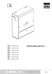 GYS GYSFLASH 8.48 PL-E Manual