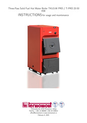 Termomont TKU3-W PRO Series Instructions For Usage And Installation
