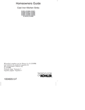 Kohler K-6489 Homeowner's Manual
