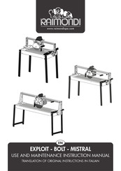 RAIMONDI BOLT Use And Maintenance Instruction Manual