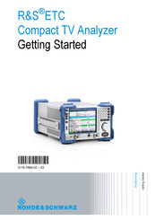 Rohde & Schwarz R&S ETC Getting Started
