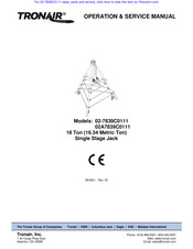 Tronair 02-7839C0111 Operation & Service Manual