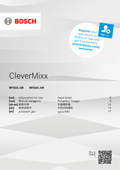 Bosch CleverMixx MFQ24 GB Series Instructions For Use Manual