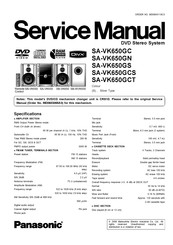 Panasonic SA-VK650GC Service Manual