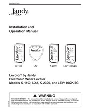 Jandy Levolor LEV110CK/2G Installation And Operation Manual