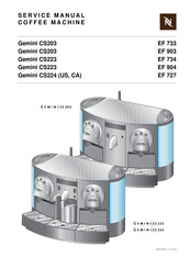 Nespresso Gemini CS203 Service Manual
