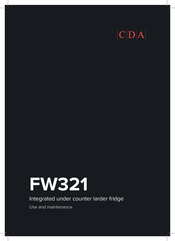 CDA FW321 Use And Maintenance