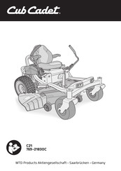 MTD Cub Cadet C21 Manual