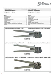 Staubli PV-CZM-61100 Operating Instructions Manual