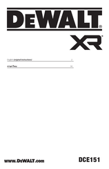 DeWalt XR DCE151 Original Instructions Manual
