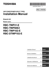 Toshiba RBC-TWP50E2 Installation Manual