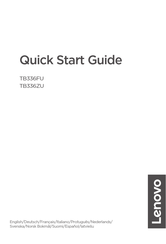 Lenovo TB336FU Quick Start Manual