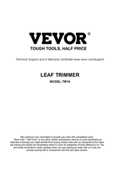 VEVOR TM16 Manual