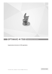 KROHNE OPTIWAVE-M 7500 Supplementary Instructions Manual