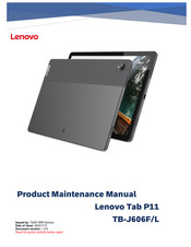 Lenovo TB-J606F Product/Maintenance Manual