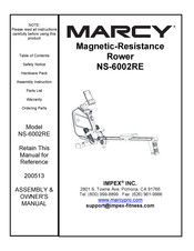 Impex MARCY NS-6002RE Manual