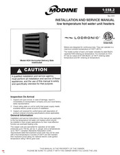 Modine Manufacturing HCH 195 Installation And Service Manual