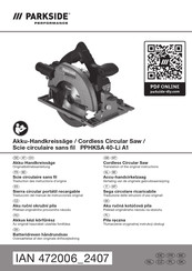Parkside Performance PPHKSA 40-Li A1 Original Instructions Manual