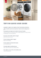 Caple TDF1100 Quick User Manual