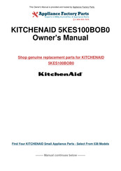 Kitchenaid ARTISAN 5KES100BOB0 Manual To Expert Results