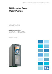 WEG ADV200 SP Quick Start Up Manual, Specification And Installation