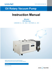 Ulvac VS650B-WL Instruction Manual