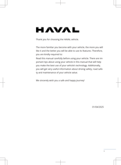 HAVAL H6 2025 Manual