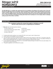 Stinger HORIZON12 SRX-JK11128 Manual