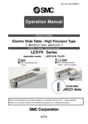 SMC Networks LESYH Series Operation Manual
