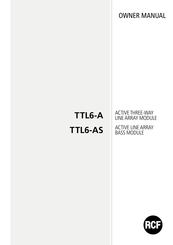RCF TTL6-A Owner's Manual