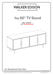Walker Edison IVYM3F Manual